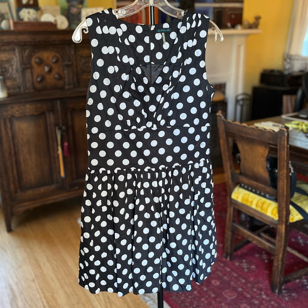 Polka Dot Sleeveless Dress